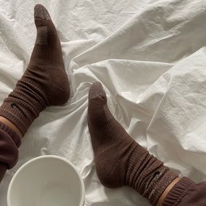 UNISEX Custom dyed mocha brown Nike socks